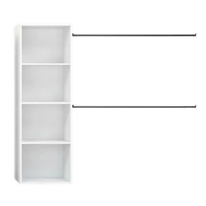 Interior De Placard Ropero Vestidor  Modulo F de 0,50m + 2 barrales de 120mt