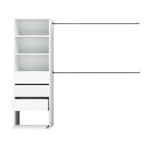 Interior De Placard Ropero Vestidor Modulo B  de  0,40m + 2 barrales de 1,20mt