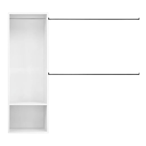 Interior De Placard Ropero Vestidor Modulo E de 0,60m + 2 barrales de 1,20mt