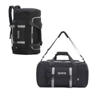 Bolso Mochila Reebok Botinero Bolsillo Interno Cincha Ajuste Color Negro