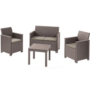 Set de Jardin Keter Elodie 2 Sillas 1 Sillon 1 Mesa Cappucci