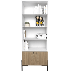 BIBLIOTECA ESTANTERIA ABIERTA TABLES CON 2 PUERTAS