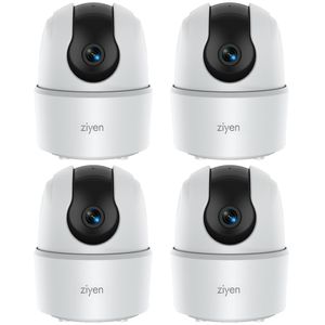 Kit X4 Cámaras De Seguridad Interior Ziyen Wifi Vision Nocturna 2mp