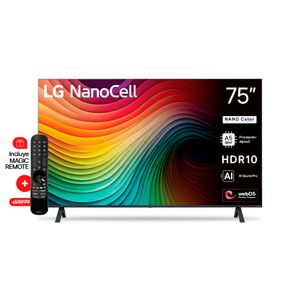 Smart TV LG NanoCell 75 Pulgadas 4k UHD 75NANO80TSA