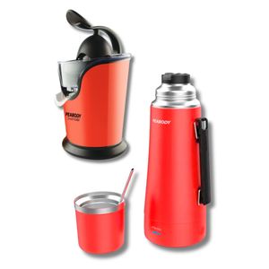 Termo Electrico Peabody 1L Rojo con Exprimidor de Citricos Electrico Peabody