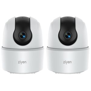 Kit De Dos Cámaras De Seguridad Interior Ziyen Wifi Vision Nocturna 2mp