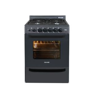 Cocina ESKABE Q10 BK 4 Hornallas Multigas 57 cm Negro