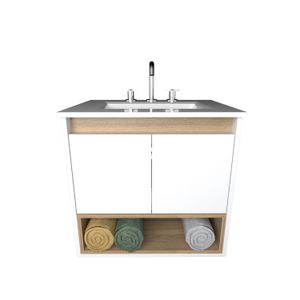 Vanitory Flotante 0.60 Mts 2 Puertas 3 Perforaciones Tables Cod: 3282