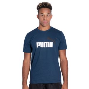 Remera Puma Essentials+ Colorblock Logo Sportstyle Hombre Moda Verde