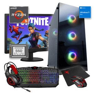 PC AMD RYZEN 5 5600GT 16GB SSD 960GB WIN 11 MONITOR 19" RGB TECLADO/MOUSE/PAD/AURICULARES