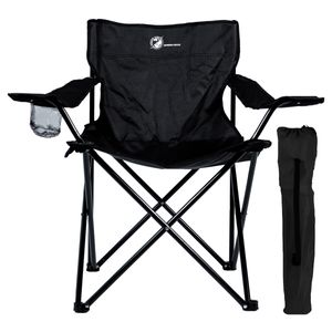 Sillón Tipo Director Plegable Camping Playa Reforzada Negra