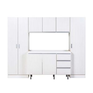 Combo De Bajo Mesada Y Alacena Blanco Aluminio 225 Cm Blanco Arco