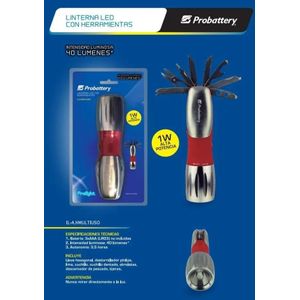 LINTERNA LED HERRAMIENTA INCLUYE LLAVE HEXAGONAL, LIMA, CUCHILLO, ABRE LATA... - NO INCLUYE 3 AAA (IL-A.HMULTIUSO)