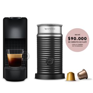 Cafetera Nespresso Essenza Mini C30 0.6 Litros Negra + Aeroccino