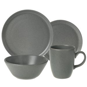 Vajilla 16 Piezas Plato Playo Postre Bowl Jarro Mug Ceramica Aston