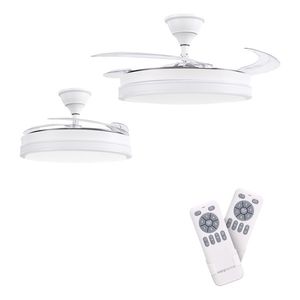 Combo X2 Ventiladores Vitta De Techo Retractil C/luz 6v
