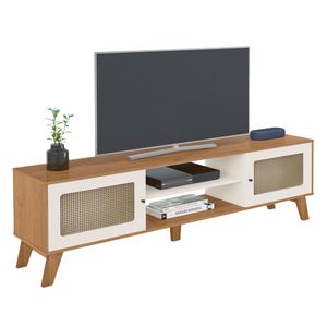 Rack Tv Roble Charlotte Con Puertas Baires4