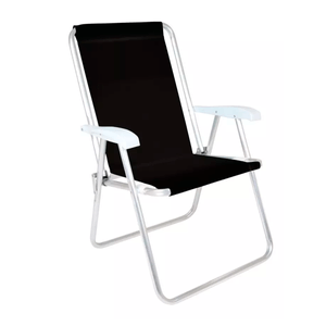 Reposera Sillón Alto Mor Conforto de Aluminio Color Negra