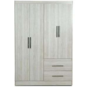 PLACARD MUEBLES MAXIMO FORTALEZA 4P 2 CAJONES MARFIL