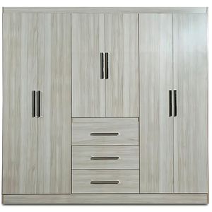PLACARD MUEBLES MAXIMO FORTALEZA 6P 3 CAJONES MARFIL