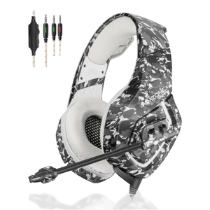 Headset gamer Aimzone camuflado Gris AZ707