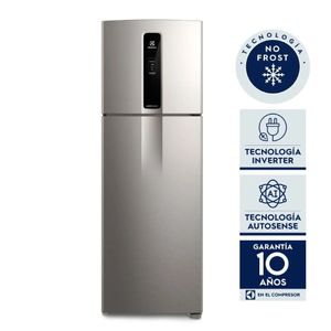 Heladera Electrolux 390l If43s Plata Inverter Autosense No Frost
