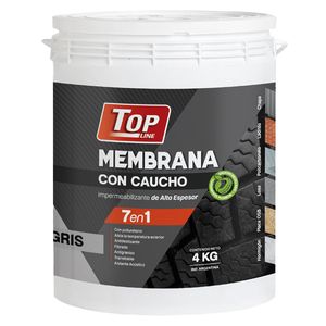 Membrana Caucho Goma Impermeabilizante Topline Gris 4Kg