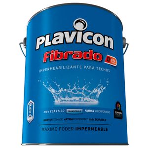 Membrana Liquida Para Techos Fibrado Rojo Plavicon 25 Kg