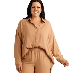 Camisa de Lino Tostado