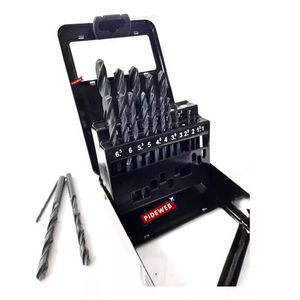 Juego Kit 19 Mechas Acero Rapido Lusqtoff Metal 1 A 10 Mm