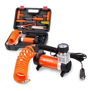 Kit Compresor Aire Portatil Daewoo Dw55-p 12v 110psi Maletin