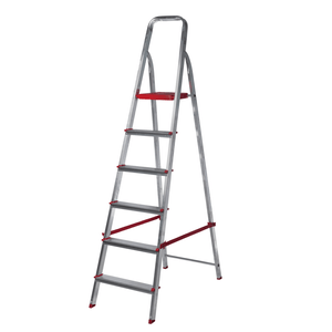 Escalera Hogareña Aluminio Antideslizantes 6 Escalones