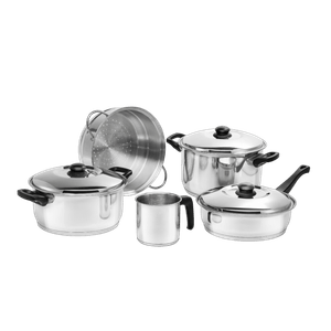 Bateria de cocina juego de ollas sartenes acero inoxidable 5 Piezas Golden Art