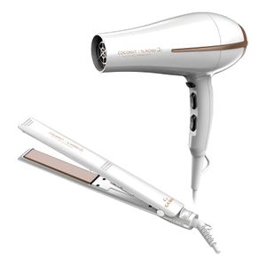 COMBO Plancha Elegance + Secador Bora Coco y Almendra