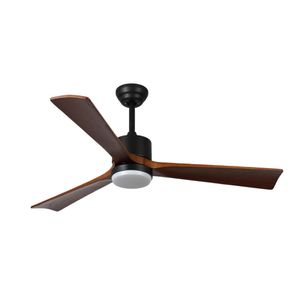 VENTILADOR TECHO ELANVENT - BAHAMAS NEGRO + ASPAS NOGAL