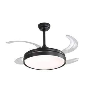 VENTILADOR TECHO ELANVENT - MONACO CON LUZ, NEGRO