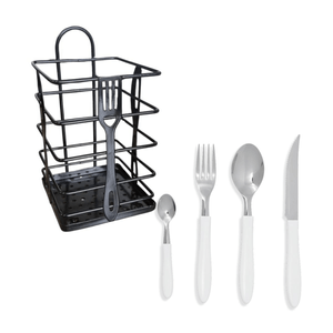 Porta Cubiertos escurridor organizador cocina+cubiertos x 24