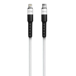 CARGADOR FOXBOX GAN MEGA 30WATTS + CABLE ROUND TYPE-C BLANCO(7995)