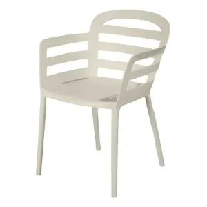 Silla Diseño Estilo Libre Apilable Resistente Beige