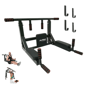 Barra Dominadas Desmontable Pared Multifuncion 300 Kg Reforzada Alpina Titan Bar Pro