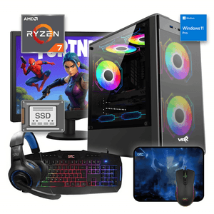 PC AMD RYZEN 7 5700G 16GB SSD 480GB WIN 11 MONITOR 19" TECLADO/MOUSE/AURICULARES/PAD