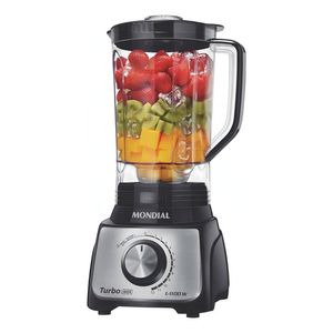 Licuadora Mondial 3lts Inoxidable Turbo 1100w L-1100-bi Negro