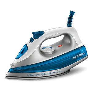 Plancha De Vapor Blanca Y Azul Mondial Fvn01bl 1200 W Azul