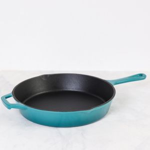 Sarten 26cm Con Mango Y Asa Feuer Hierro Fundido Enlozado