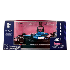 Bburago 1:43 Alpine F1 Team A525 2025 Box + #43 Colapinto 18-38258