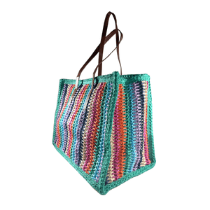 Cartera Bolso Playero Rafia Tejida