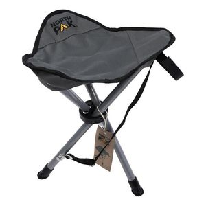 Banquito Plegable Camping North Pak 7847 Silla 3 Patas Gris