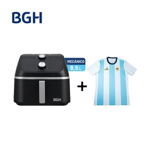 Combo Freidora de Aire BGH 8,5 Litros Mecánica BAF85MN25 + Camiseta BGH adidas Talle M
