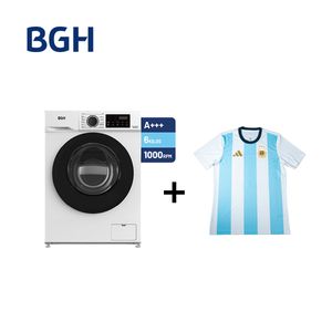 Combo Lavarropas BGH Inverter Carga Frontal 6kg BWFE06W24AR + Camiseta BGH adidas Talle M