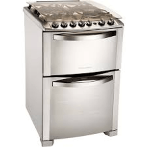 Cocina Electrolux 56cm Inox Doble Horno Multigas